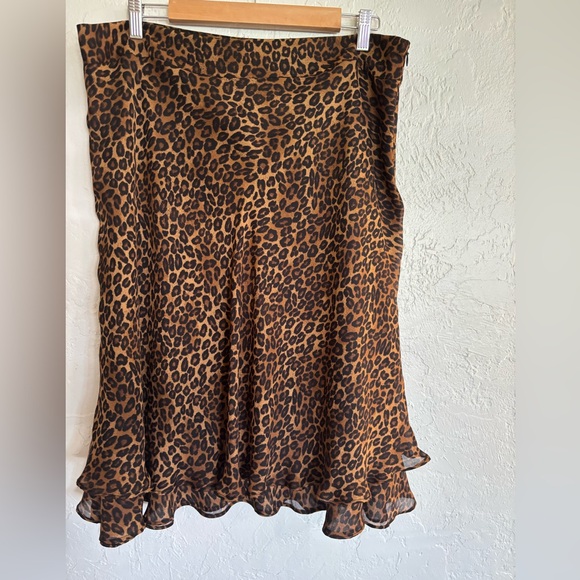 George by Mark Elson Dresses & Skirts - George by Mark Elson Ruffled A-Line Animal print Skirt